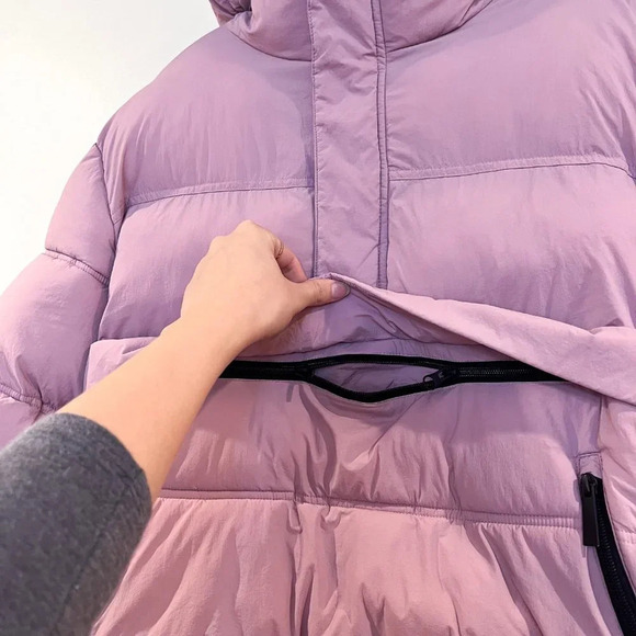 The Very Warm Mauve Pink Pullover Winter Outdoor Snowboarding Casual Puffer Coat - Picture 5 of 14